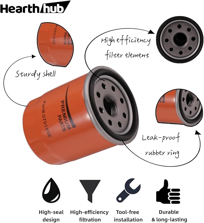 Generator 6485 Maintenance Kit - 0J8478 Air Filter, 070185E Oil Filter, RC12YC Spark Plugs, Compatible with 22KW 16 - 20KW 24KW 26KW Air Cooled Standby Generator with 999cc Engine 2013+ (2 Pack)