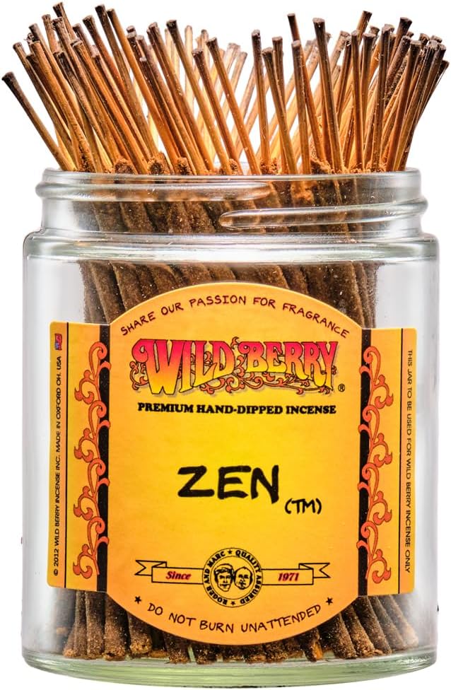 Wild Berry Shorties Incense Sticks - Hand Dipped in The USA (100 Count) - 4 inch (Zen)