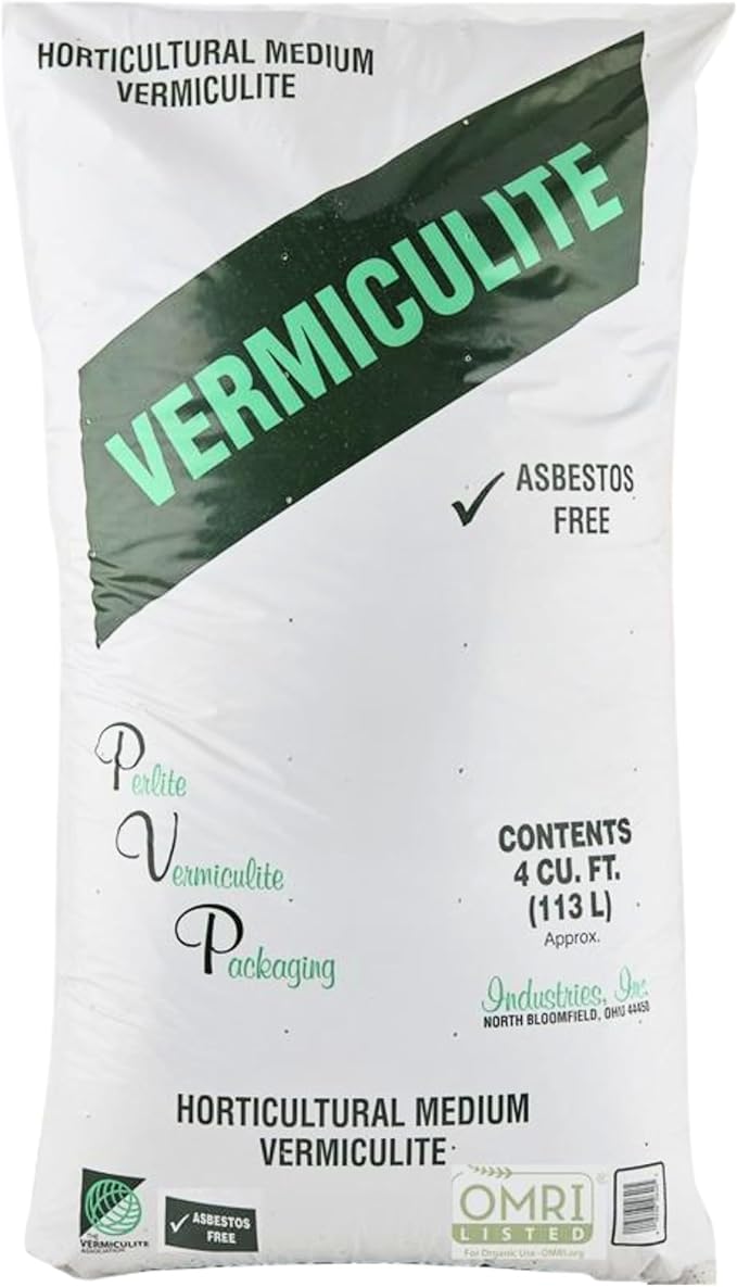PVP Industries 4 Cubic Feet of Medium Vermiculite - Professional Grade Soil Conditioner and Additive for Seed Germination, Rooting, Hydroponics and Greenhouse or Garden Use