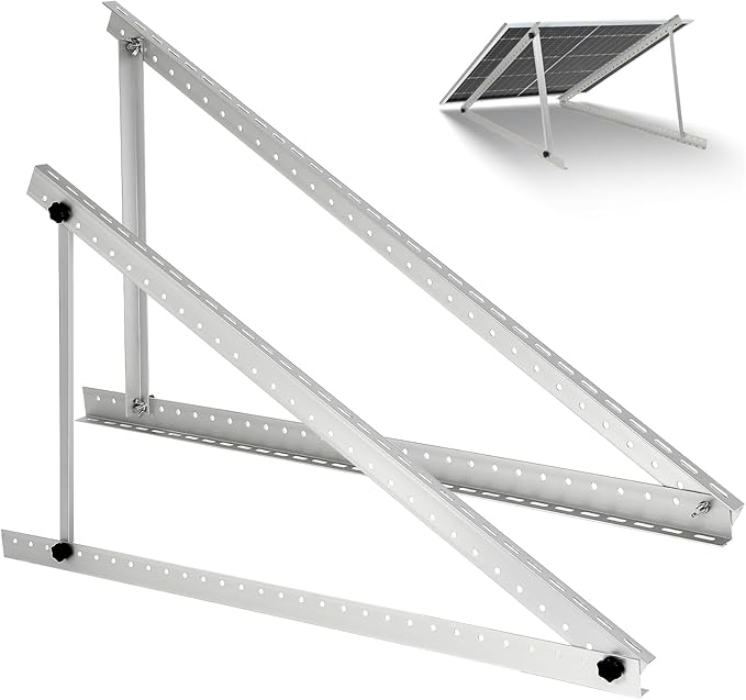 45in Solar Panel Mount Brackets, 1 Set 0 -90° Adjustable Solar Panel Tilt Mount Brackets, Solar Panel Stand Support 100-400W Solar Panels, Load Capacity 260lbs Solar Panel Mounting Brackets