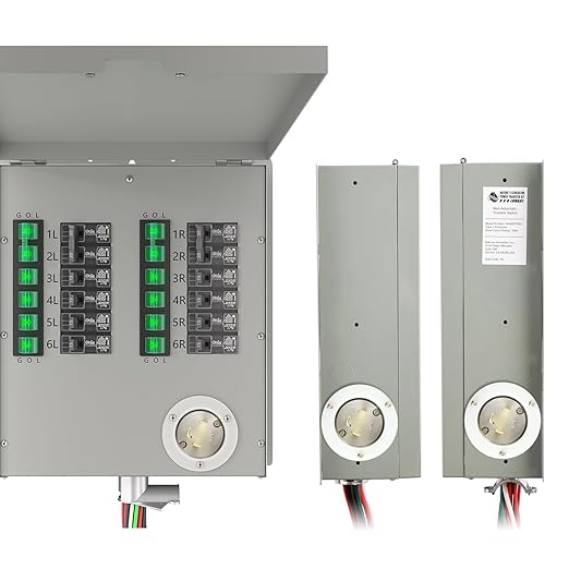 Nature's Generator Transfer Switch 12 Circuits 120/240V 30A Power Transfer Kit with Transfer Switch Flush Mount(Indoor)