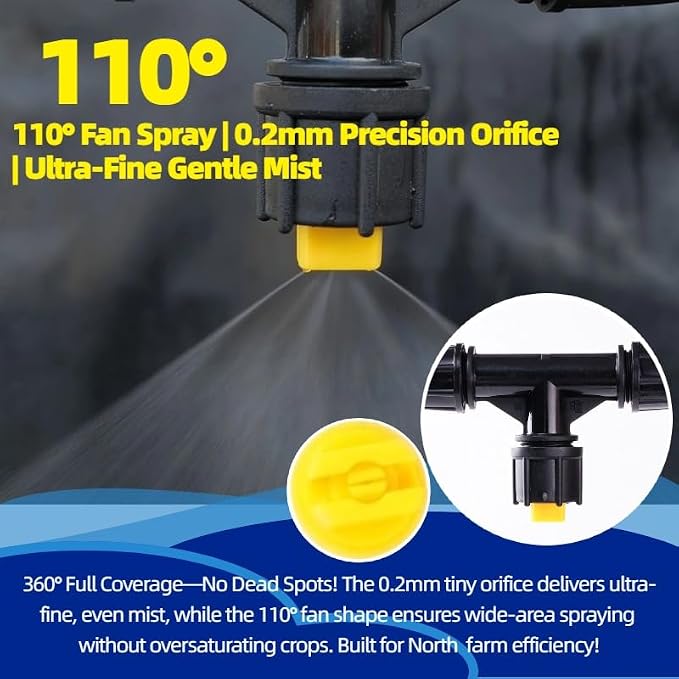 6-Nozzle Polyethylene Boom Wand, 7.5 Ft ATV Sprayer Boom with 2 Types of Nozzles & 2 Brass Fittings, Detachable Wide-Coverage Spray Attachment for Gardens, Farms, Tractors/UTVs
