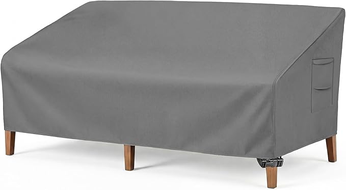 Vailge Heavy Duty Patio Sofa Cover, 100% Waterproof 3-Seater Outdoor Sofa Cover,Lawn Patio Furniture Covers with Air Vent and Handle,93" Wx 40" Dx 35" H,Grey