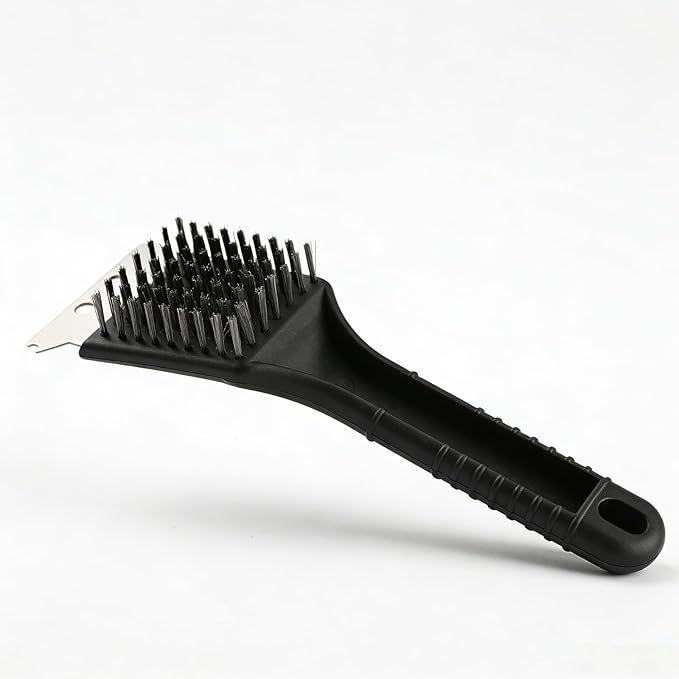 Grill Brush with Scraper, Metal Wire Grill Cleaning Brush, Heavy Duty Barbecue Grill Brush for Outdoor Grill Grate Cleaning (Simple Style)