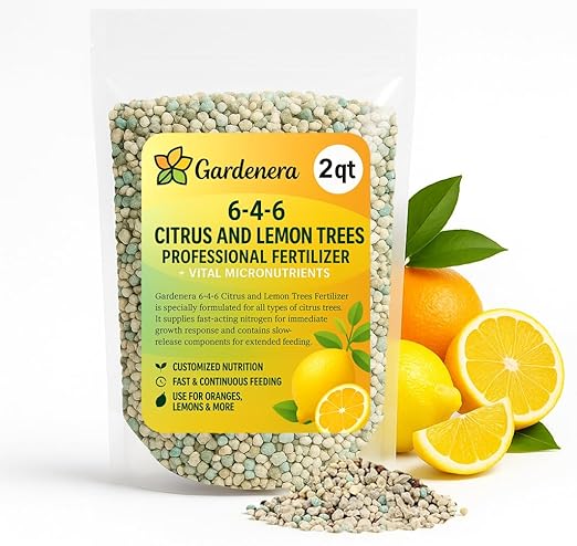 𝐁𝐄𝐒𝐓𝐒𝐄𝐋𝐋𝐄𝐑 Citrus Fertilizer + Vital Micronutrients - Perfect Balanced NPK for All Citrus - for Indoor and Outdoor Plants - Orange, Lime, Avocado and Lemon Tree Fertilizer - 2 QUARTS
