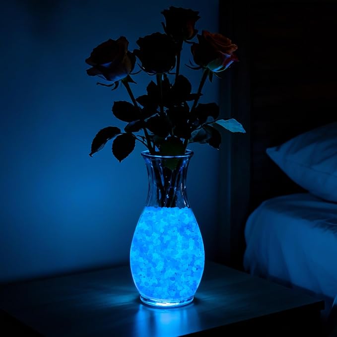 1800pcs Glow in the Dark Rocks for Outdoor Garden & Aquarium – White Luminous Stones for Landscaping, Pathway, Patio, Driveway, Walkway, Fish Tank, Plant Pots