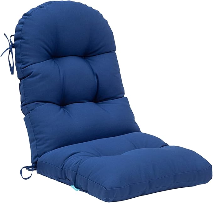 QILLOWAY Outdoor High Back Chair Cushion for Adirondack, All Weather Rocking Chair Cushions Thick Padded Replacement for Patio Furniture,Royal Blue