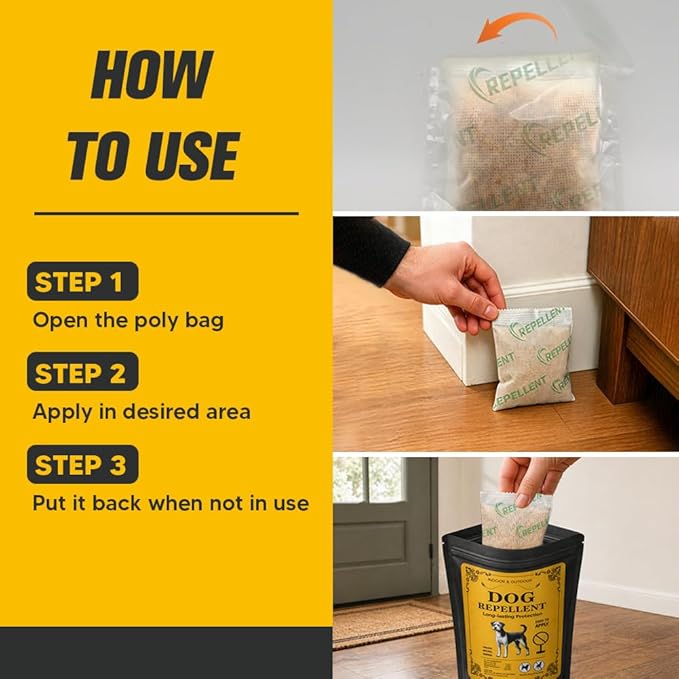 Dog Repellent, Dog Deterrent for Yard, Keep Dogs Away, Dog Digging Deterrent, Stool Eating Deterrent for Dogs, Outdoor Dog Repellent for Lawn and Garden, Easy to Use, 8 Packs