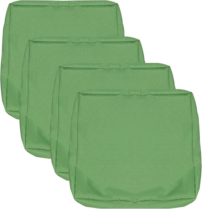 Patio Seat Cushion Covers,Washable Slip Covers Replacement,Waterproof Outdoor Furniture Chair Cushion Pillow Seat Cover for Couch,Garden,Sofa,Olive Green,22"×20"×4"(4 Covers Only)