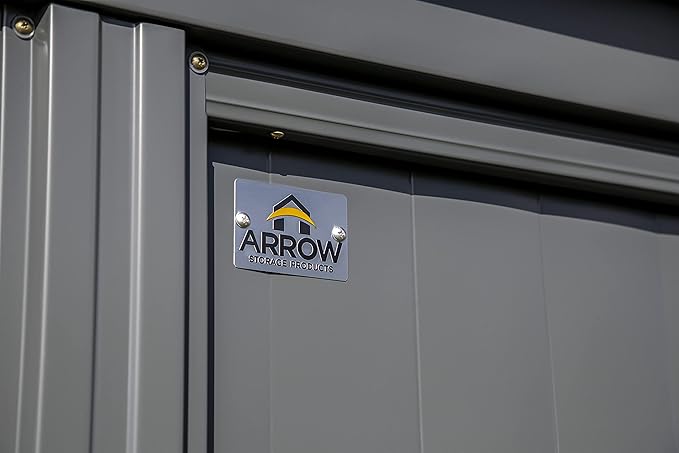 Arrow Classic Steel Storage Shed, 8x6, Charcoal