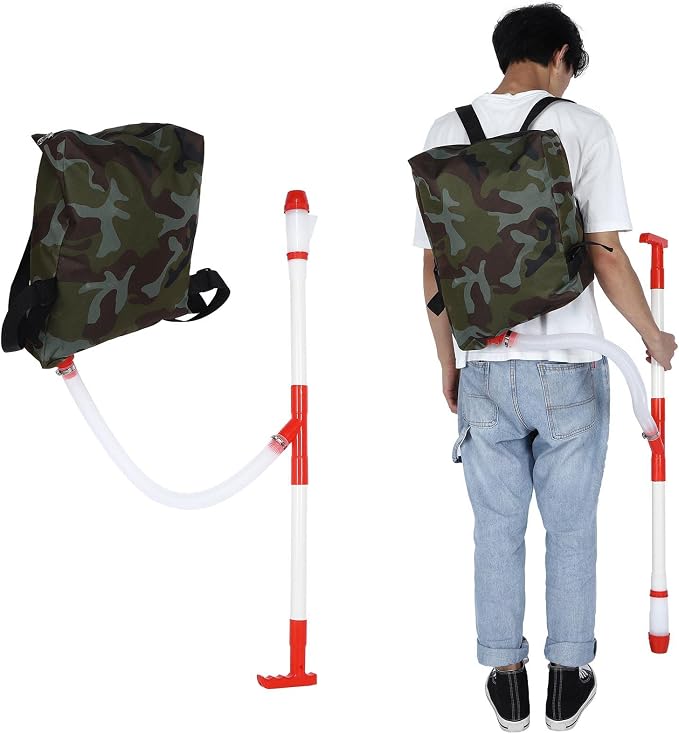 Qiilu arcidor De Fertilizantes Fertilizer Spreader Handheld Pp PVC Manual Fertilizer Spreader Fertilizing Tool with Bag for Farm Corn Vegetables Sugar Cane Fruit Trees