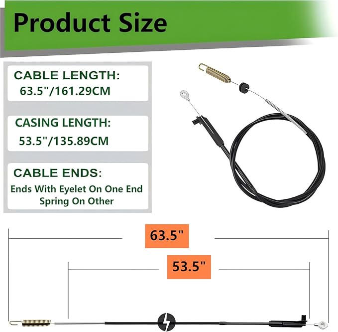 115-8439 Brake Cable for Toro 20333, 20333C, 20373, 20376, 20958,fits 22" Recycler Lawn Mower Replaces 290-923