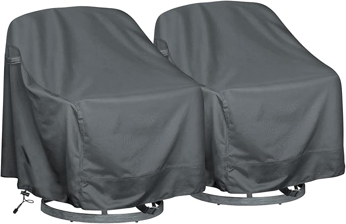 Outdoor Swivel Lounge Chair Cover 2 Pack,Waterproof Heavy Duty Outdoor Chair Covers, (30" W X 34" D X 38.5" H) Patio Furniture Cover for Swivel Patio Lounge Chair