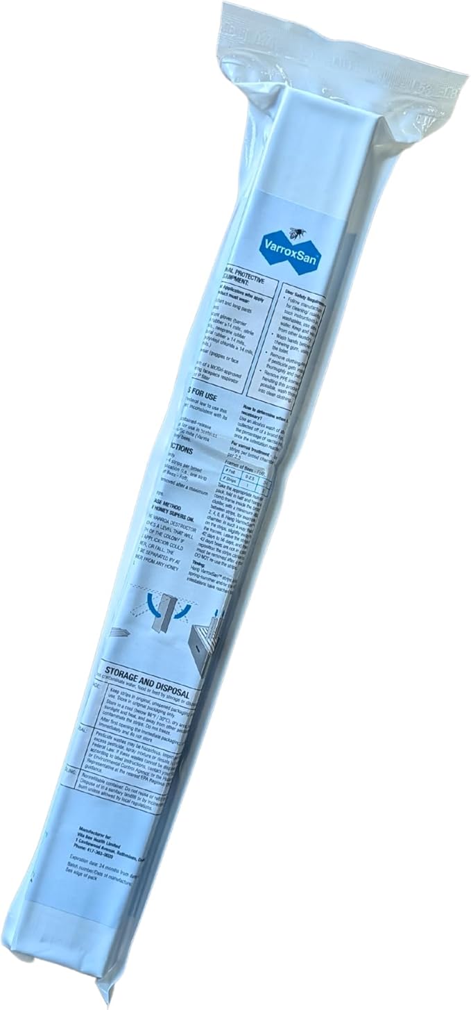 Varroxsan Oxalic Acid Strips - Varroa Mite Treatment for Beehives - Slow-Release Strip for Easy Mite Management - 20 Strips