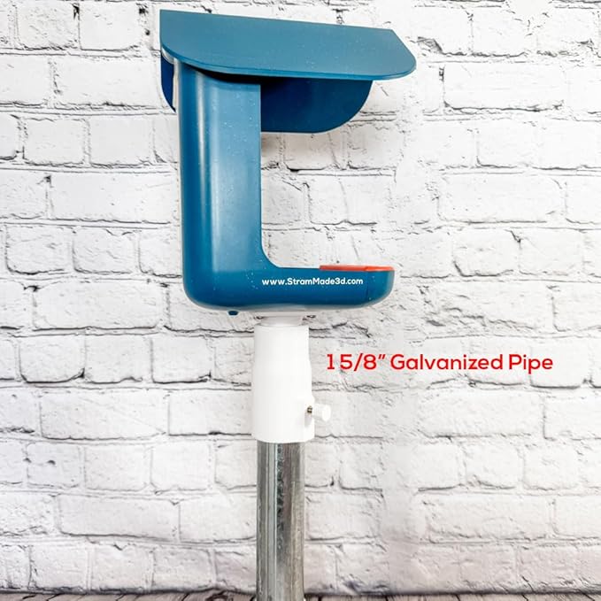 Pole Mount Adapter for Bird Buddy (1 5/8" Galvanized Pipe)