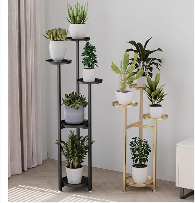 Takywep Corner Plant Shelving Multi-Layer Heavy Duty Metal Flower Pot Stand for Patio Garden Balcony Living Room Bedroom