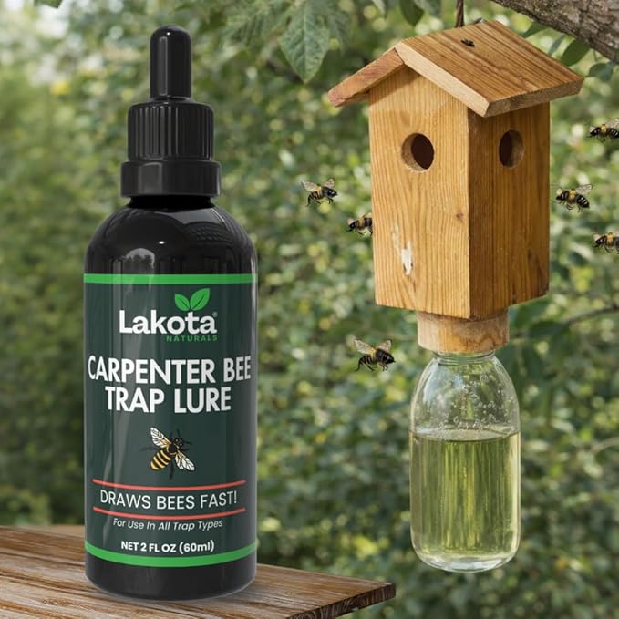 LAKOTA Naturals Carpenter Bee Trap Lure Attract More Bees to Your Traps Carpenter Bee Traps for Outside