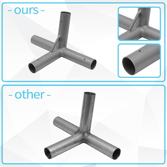 8 Leg Carport Kits，Slant Roof Canopy Fitting Kit with 1-3/8" ID, Galvanized Steel Carport Connectors, shed Frame kit DIY Project
