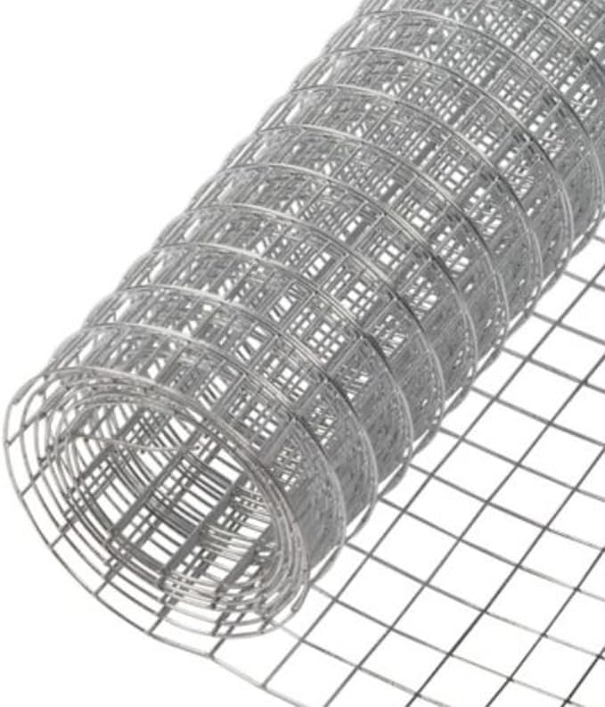 YARDGARD 1/2 Inch Mesh Welded Wire Fence, Hardware Cloth, 19 Gauge Galvanized Steel for Garden Protection, Cage Fencing, Chicken and Rabbit Barriers, and Crafts, 24 Inches x 50 Feet