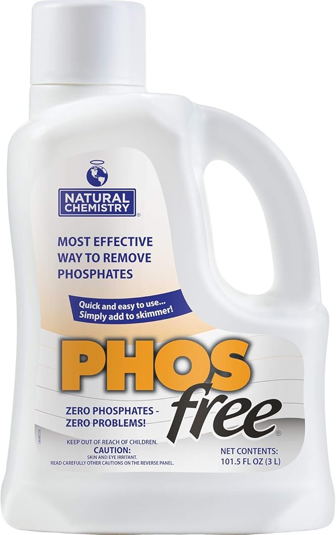 Natural Chemistry Phosfree, 3 L, 1 Pack, Phosphate Remover, Quick and Easy to Use, Improves Filter Performance, Reduces Pool Maintenance