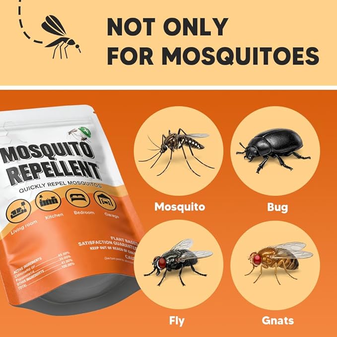 SCFKAOF Mosquito Repellent Outdoor Patio, Mosquito Deterrent for Yard, Indoor Mosquito Repellent Balls, Mosquito Repeller for Patio, Keep Mosquito Away, Covers 120 Sq. Ft, 60 Days Protection-8 Packs