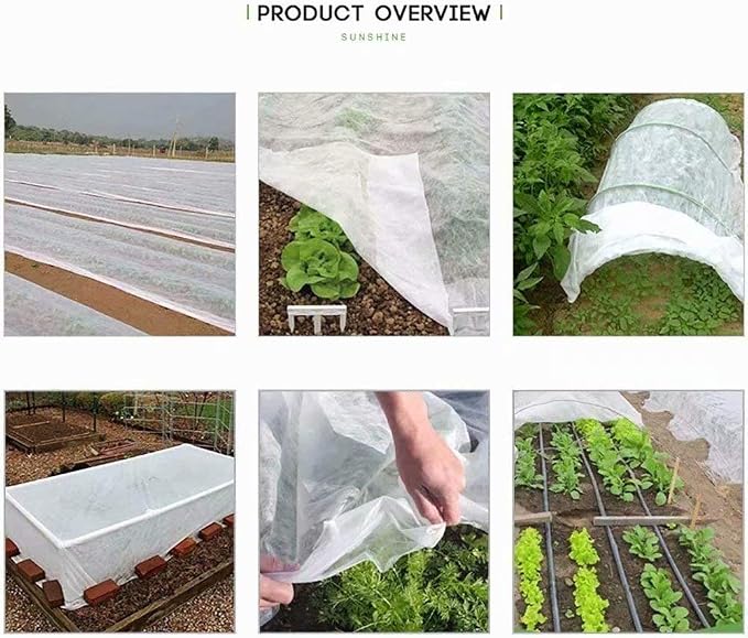 Agfabric Warm Worth Floating Row Cover & Plant Blanket, 1.2 oz 10x50ft for Frost Protection, Harsh Weather Resistance& Seed Germination