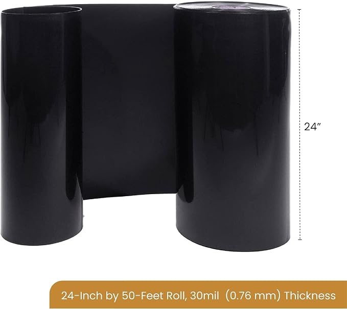DeepRoot WB 24/30-50 Water/Bamboo Barrier, 24" x 50' roll-30 mil Thickness, Black