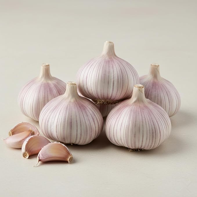 5 Pack Chesnok Red Garlic Bulbs for Planting Large Hardneck Garlic Cloves Garlic Seeds for Planting Cold Climate Ready Garlic Bulbs for Planting Home Garden Raised Beds Fall or Spring
