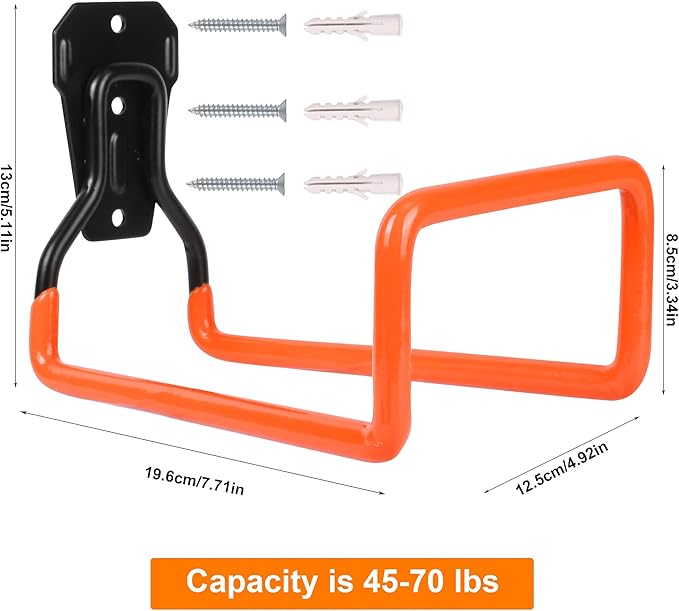 PeoMev Garden Hose Holder Wall Mount Heavy Duty Garden Hose Hanger Free Standing Metal Hose Rack for Outside Yard and Garage