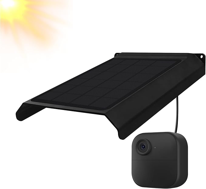 Solar Panel for Blink Camera, Solar Panels for Blink Outdoor 2K+/4(4th Gen)/(3rd Gen) XT3 and XT2/XT, Solar Charger Built-in 2000mAh Rechargeable Battery, Weatherproof Design (Camera Not Included)