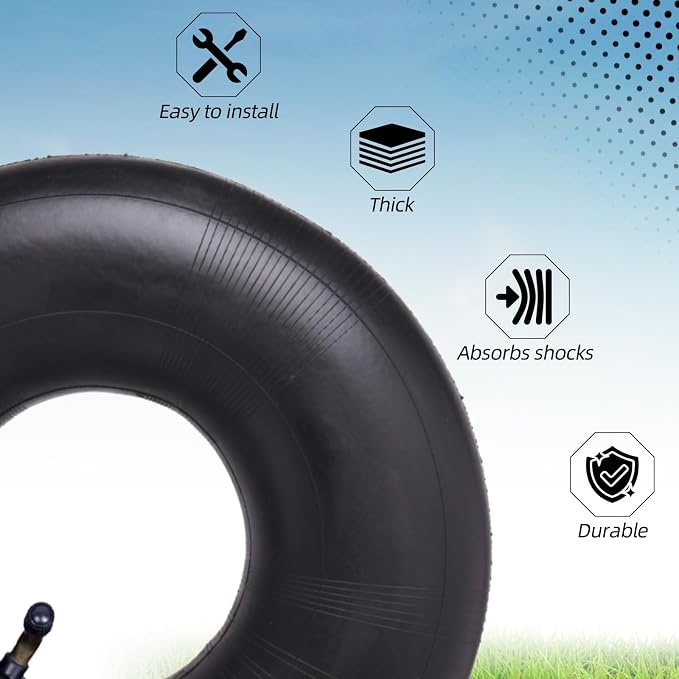 AR-PRO 11x4.00-5|11x4.50-5|11x6.00-5 Heavy Duty Replacement Inner Tube with TR-87 Bent Valve Stem (2-Pack) - for Wheelbarrows, Mowers, Hand Trucks and More