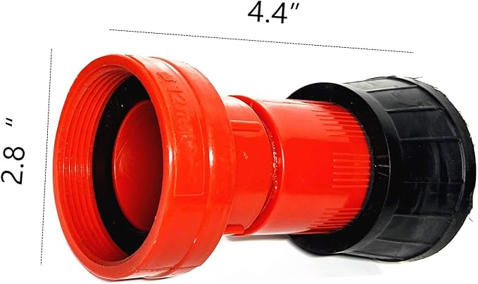 SAFBY Fire Hose Nozzle Thermoplastic Fire Equipment Spray Jet Fog (1.5" NPSH/NPT)