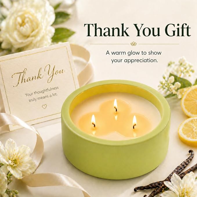 Scented Candles for Home Scented, Non Toxic Soy Candle for Women & Men, Matte Ceramic Jar Perfect Luxury Home Fragrance, Elegant Décor & Gift