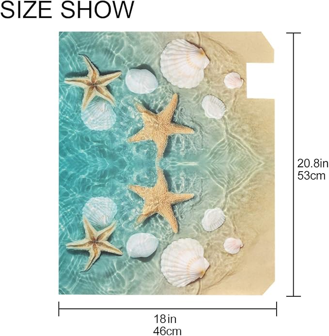 Mailbox Decor Starfish and Seashell on The Summer Beach Mailbox Covers Magnetic Seasonal Colorful Pattern Home Houses Letter Box Cover Decorations,20.8x18 Inch Standard Size,Multicolor
