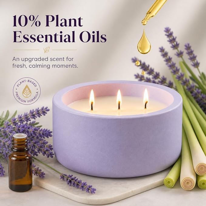 Scented Candles for Home Scented, Non Toxic Soy Candle for Women & Men, Matte Ceramic Jar Perfect Luxury Home Fragrance, Elegant Décor & Gift