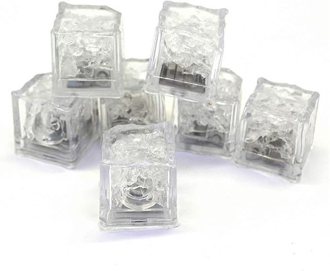 Emivery Waterproof LED Ice Cubes, 48 Pack MultiColor Light up LED Ice Cubes for Bar Club Drinking Party Wine Wedding Decoration