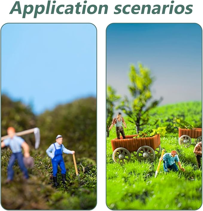 NUOBESTY Mini Shovel Rake Farm Model Kit Vegetable Figurines Mini Garden Tools Dollhouse Decorations Miniature Field Scene Landscape Outdoor Small Ornament Resin 1 Set
