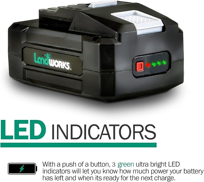 Landworks Super Duty Pro 48V DC 2Ah Lithium Ion Rechargeable Battery 88.8 Watt Hours (Battery Only, For Landworks Electric Earth/Ice Auger Power Head & Li-Ion Wagon/Service Cart - All Not Included)