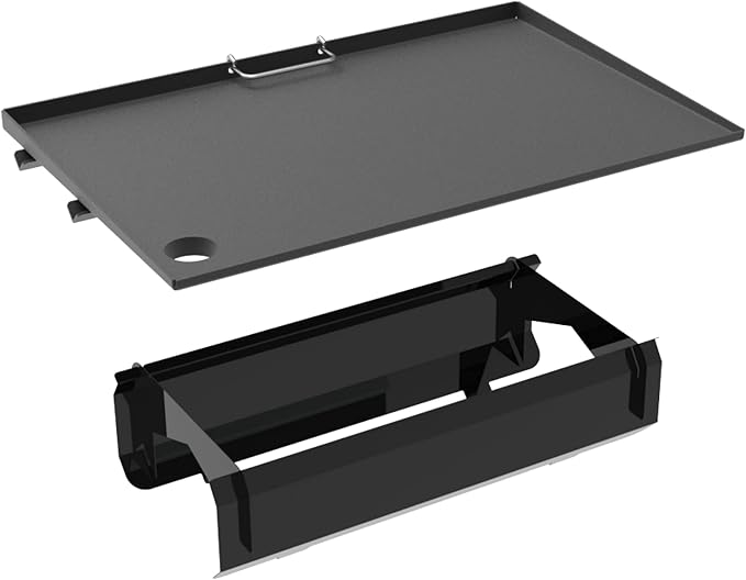Masterbuilt® Gravity Series 1050 Digital Charcoal Grill and Smoker Pre-Seasoned Steel Flat-Top Griddle Accessory Insert with 435 Cooking Square Inches in Black, Model MB20181622