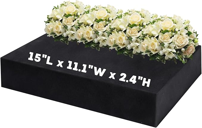 Prashent 3 Pcs Black Floral Foam Blocks for Artificial & Dried Flowers, Reusable & Water Resistant, Easy to Cut and Shape, Ideal for Home, Wedding, Events & DIY Crafts, 15”L x 11.1”W x 2.4”H