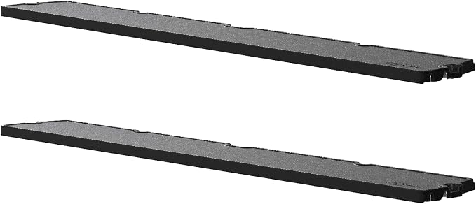 Suncast 2 Pack Horizontal/XL Vertical Shed Shelf Kit, Space Saving Shelving Wall Mount Outdoor Storage Structures, 50" W x 10.25" D x 1.25" H, Black