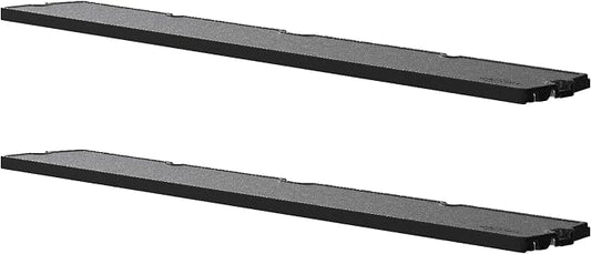 Suncast 2 Pack Horizontal/XL Vertical Shed Shelf Kit, Space Saving Shelving Wall Mount Outdoor Storage Structures, 50" W x 10.25" D x 1.25" H, Black
