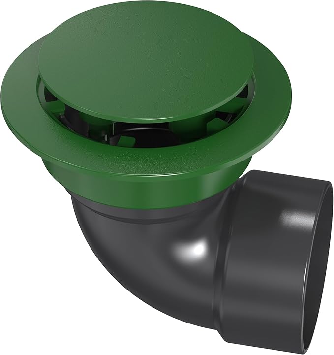 Pop Up Drainage Emitter with Elbow,fits 3” Sewer and Drain Fittings, Dual-Rod Downspout Cover, Outdoor Drain Cover for Yard Outlet, Channel Drains & Catch Basins,1PC