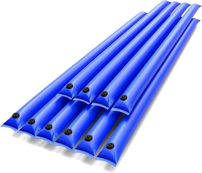 10 Pack 0.7mm Thicker Pool Cover Water Bags, 10FT Blue Single Chamber Water Tubes for Inground Swimming Pool Winter Cover, Three-Layer Composite Material