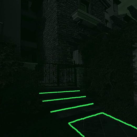 Glow Pebbles Green, 480 pcs Green Glowing Rocks for Outdoor Decor, Garden Lawn Yard, Aquarium, Walkway, Fish Tank, Pathway, Luminous Pebbles Powered by Light or Solar-Recharge Repeatedly