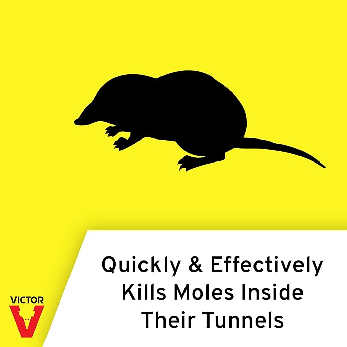 Victor Plunger Style Mole Trap - Kill Moles in Your Yard - Humanely Kill Moles - 0645 - Weather Resistant Trap - Ready to Use