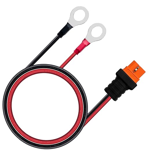 XT60i to O Ring Terminal Cable，More Than 8A，10AWG Extension Cable XT60i Female to O Ring Connector XT60i-f Compatible with Lipo Batterie (1.5M/5FT)