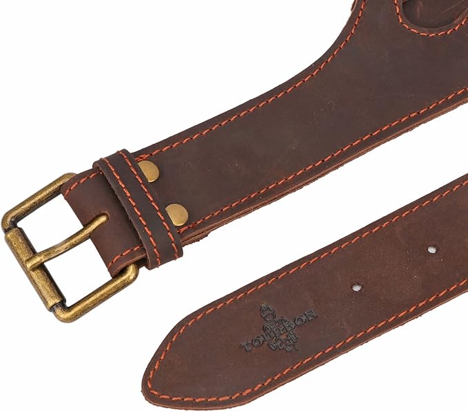 TOURBON Leather Tool Belt Gardener Florist Farmer Tools Holster Waist Pouch Electrician Carpenter Plumbing Organizer Bag with 3 Pockets