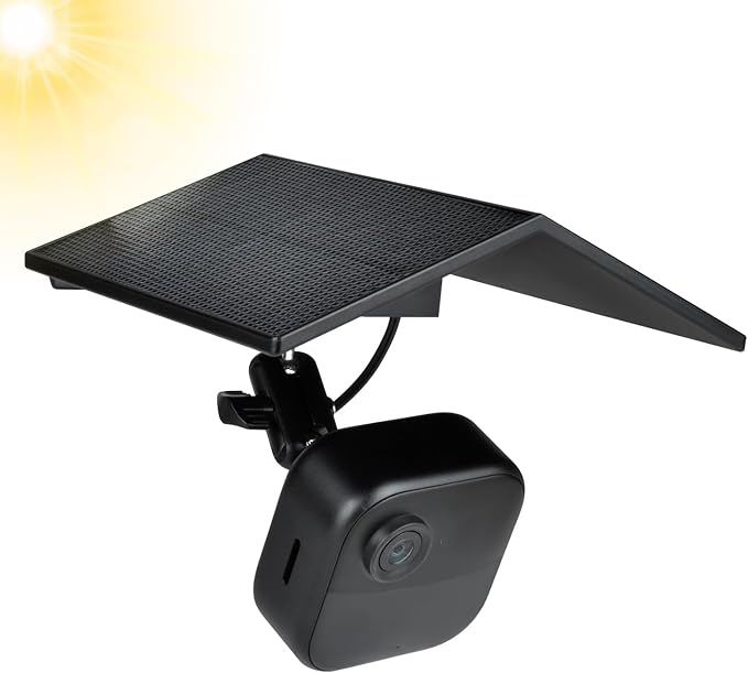 Solar Panel for Blink Camera Outdoor 4 (4th Gen) /2K+/3rd Gen/XT/XT2, Perfect View Angle for Wireless Blink Camera, (Black),(Camera Not Included)