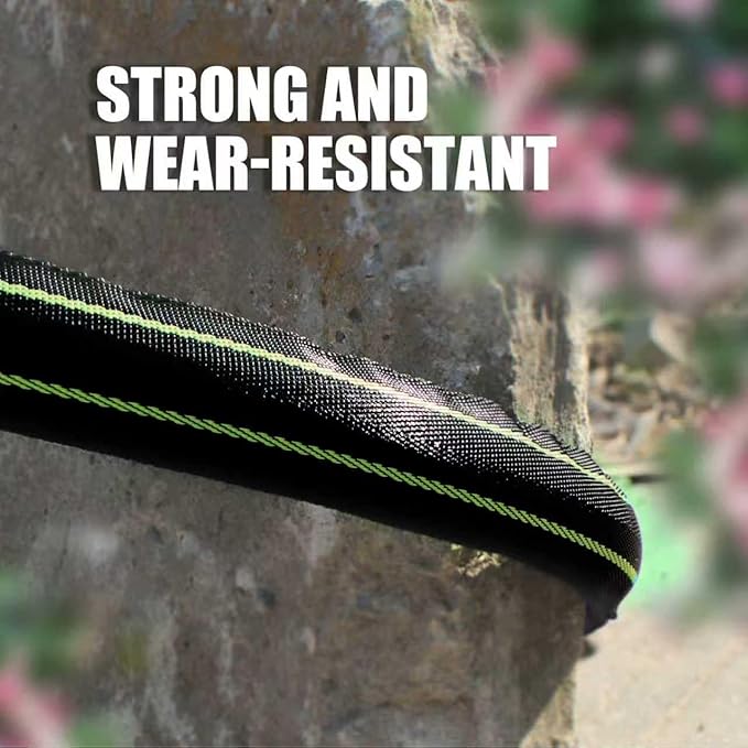 100FT Non-Expanding Garden Hose – Lightweight & Durable, Flexible, Burst-Resistant, Anti-Kink for Outdoor Use (Green)